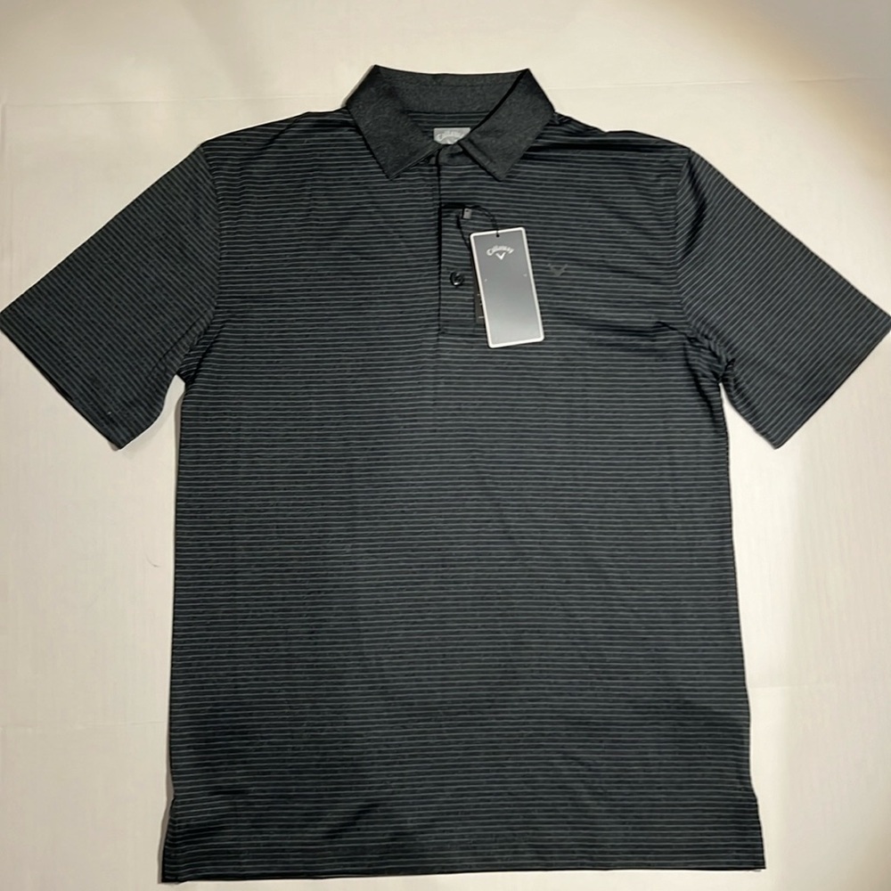 Callaway golf polo shirt with collar black heather, color men’s size small NWT.
